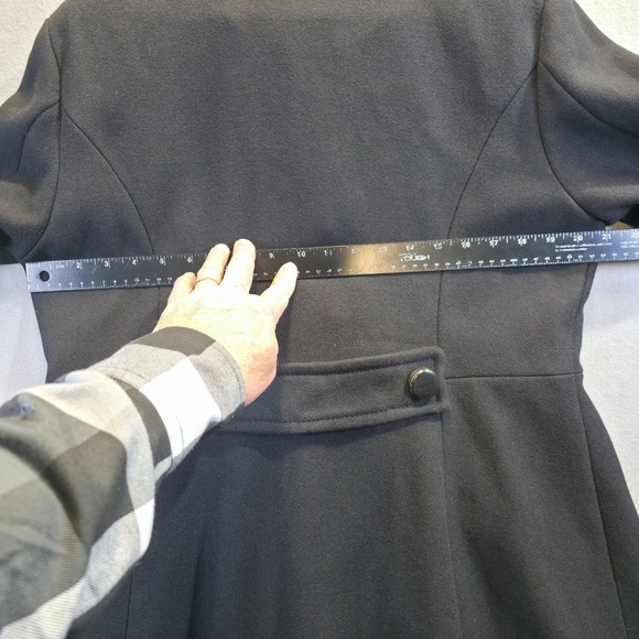 Kate Spade New York Women's Black Wool Blend Faux Fur Collar Coat Size Large NWT - Picture 12 of 16